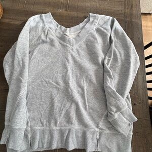 Aerie Light Gray V-Neck Top